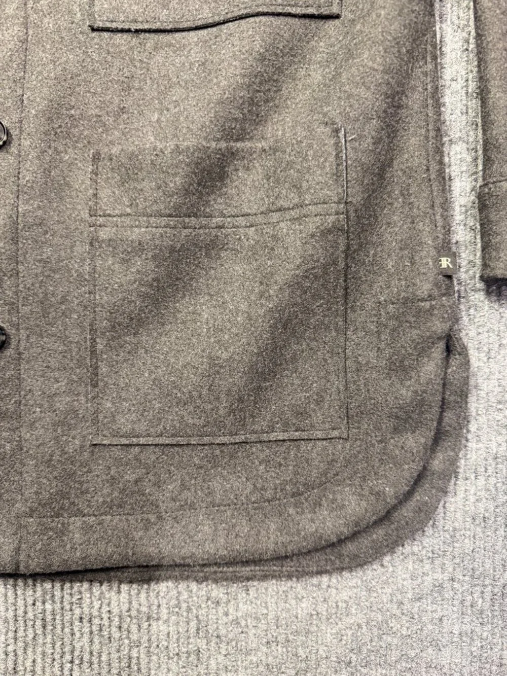 Banana Republic Charcoal Gray Wool Blend Shirt Jacket Size Small